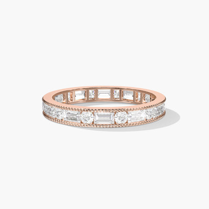 Diamond Ring in rose gold plated