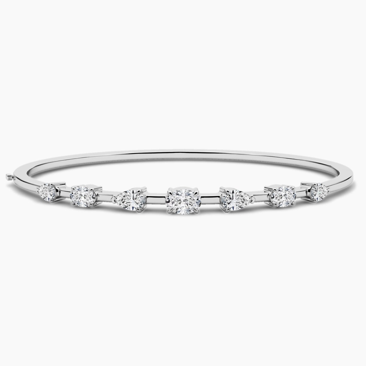 Cluster Diamond Bangle Bracelet