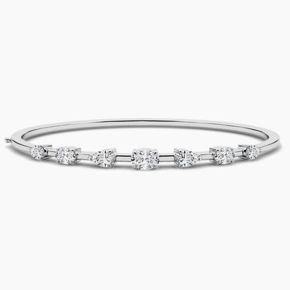 Cluster Diamond Bangle Bracelet