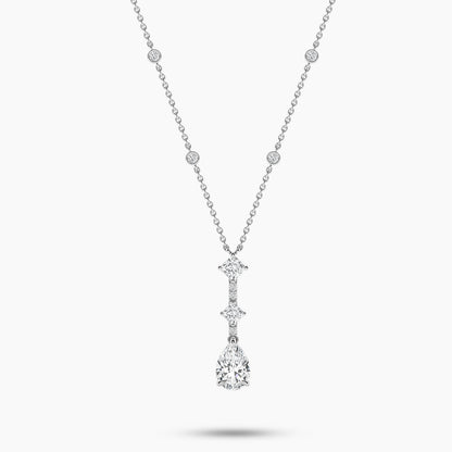 Beutiful White Diamond Necklace Sterling Silver