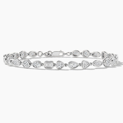 Silver diamond bracelet