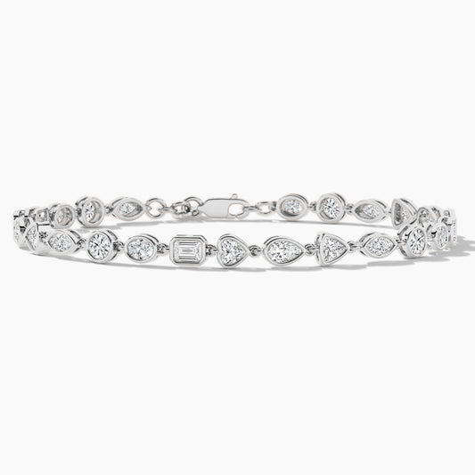 Silver diamond bracelet