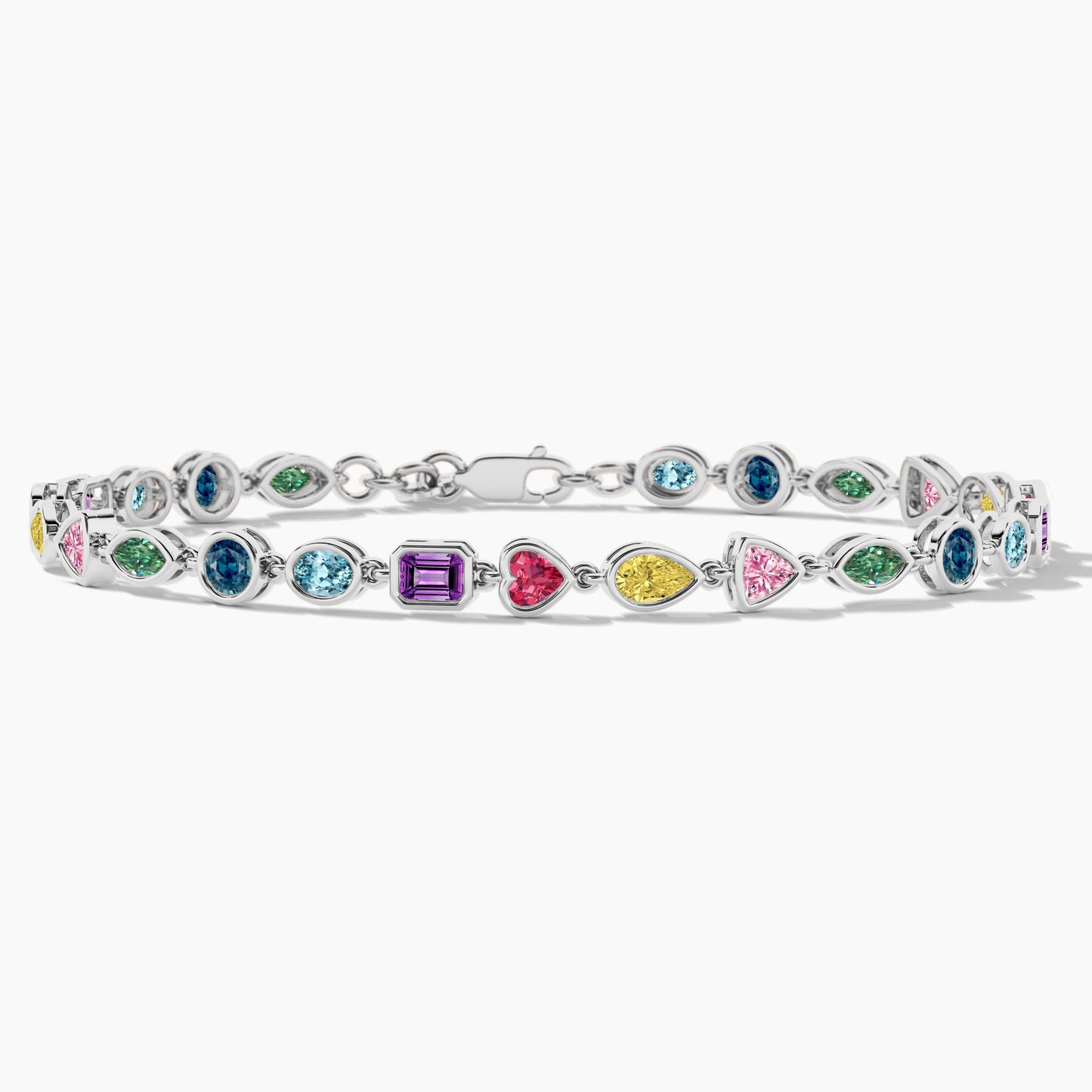 Gemstone silver bracelet