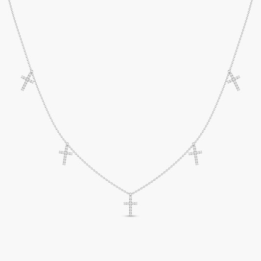 silver cross necklace