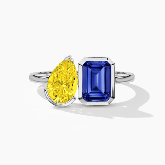 blue diamond ring