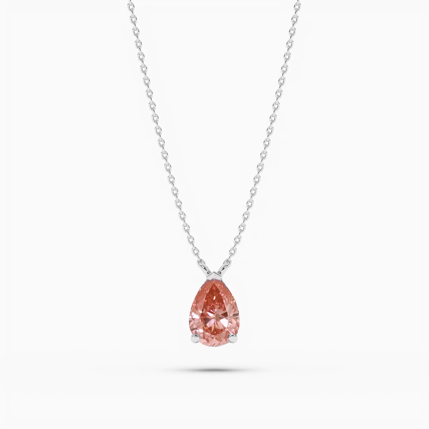 Pear diamond solitaire pendant