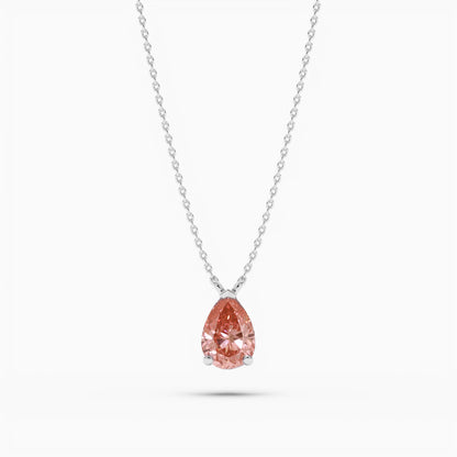 Pear diamond solitaire pendant
