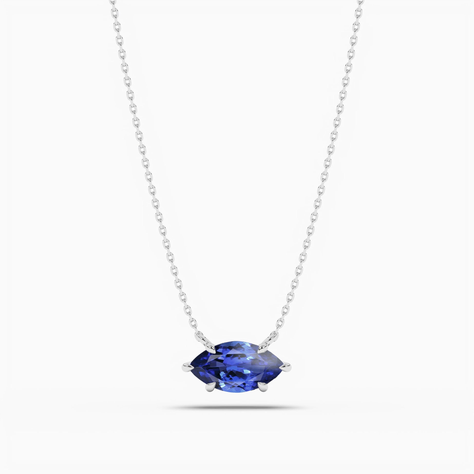 diamond necklace blue stone