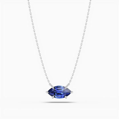 diamond necklace blue stone
