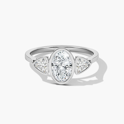 3 layer diamond ring