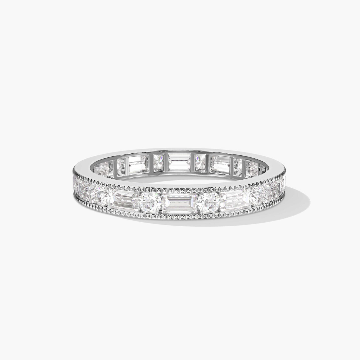 Women's Diamond Band Rings Silver