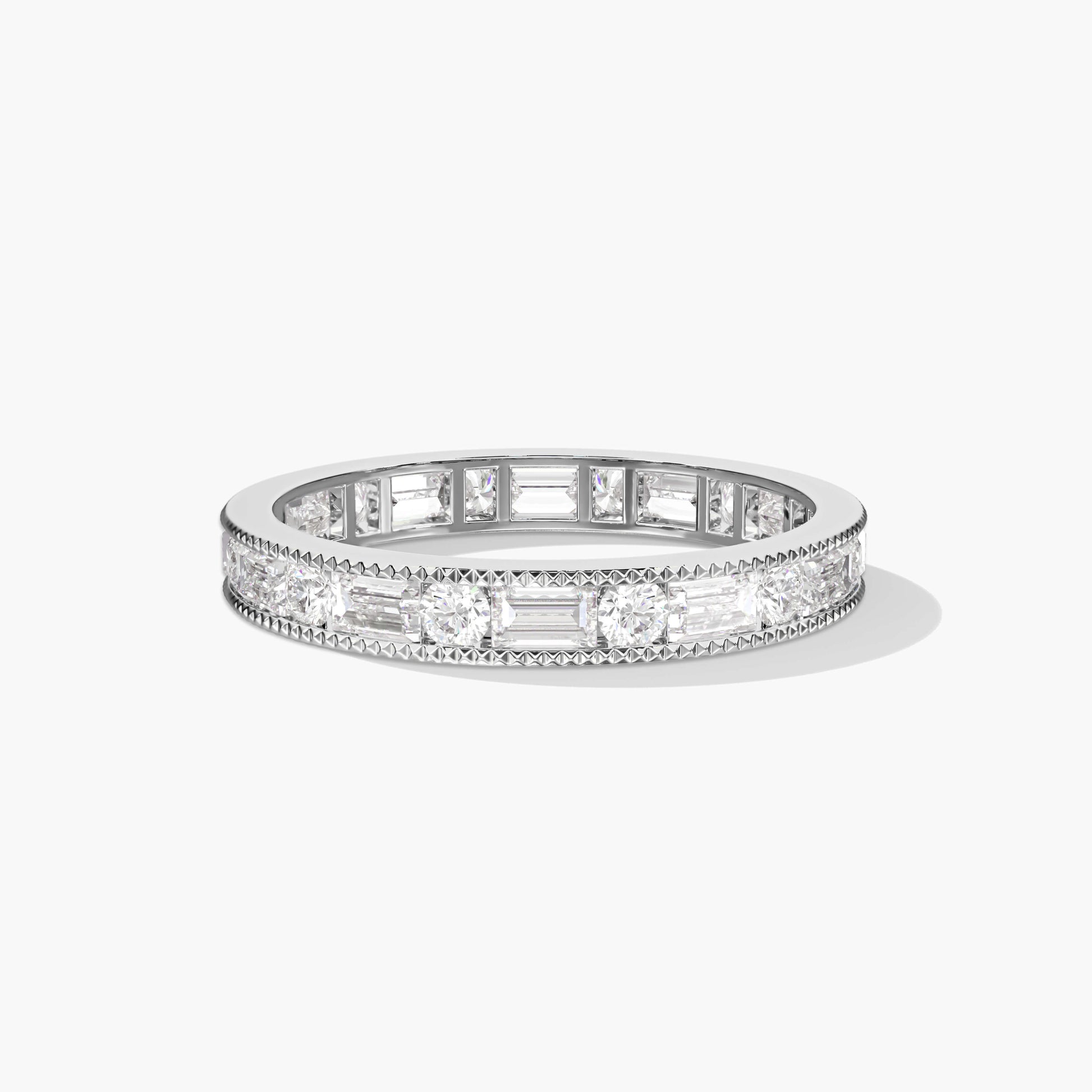 Women's Diamond Band Rings Silver