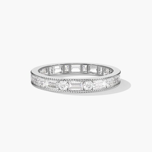 Women's Diamond Band Rings Silver