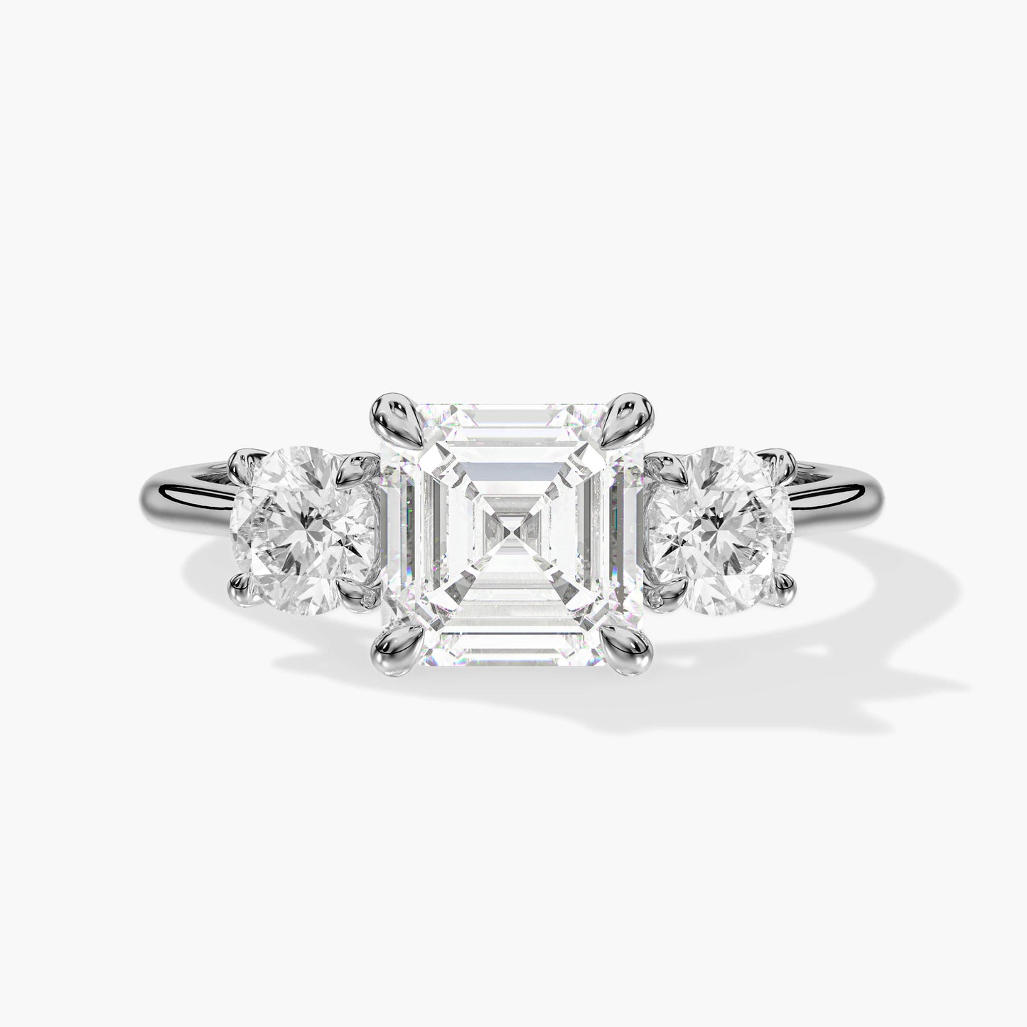 silver gold engagement ring