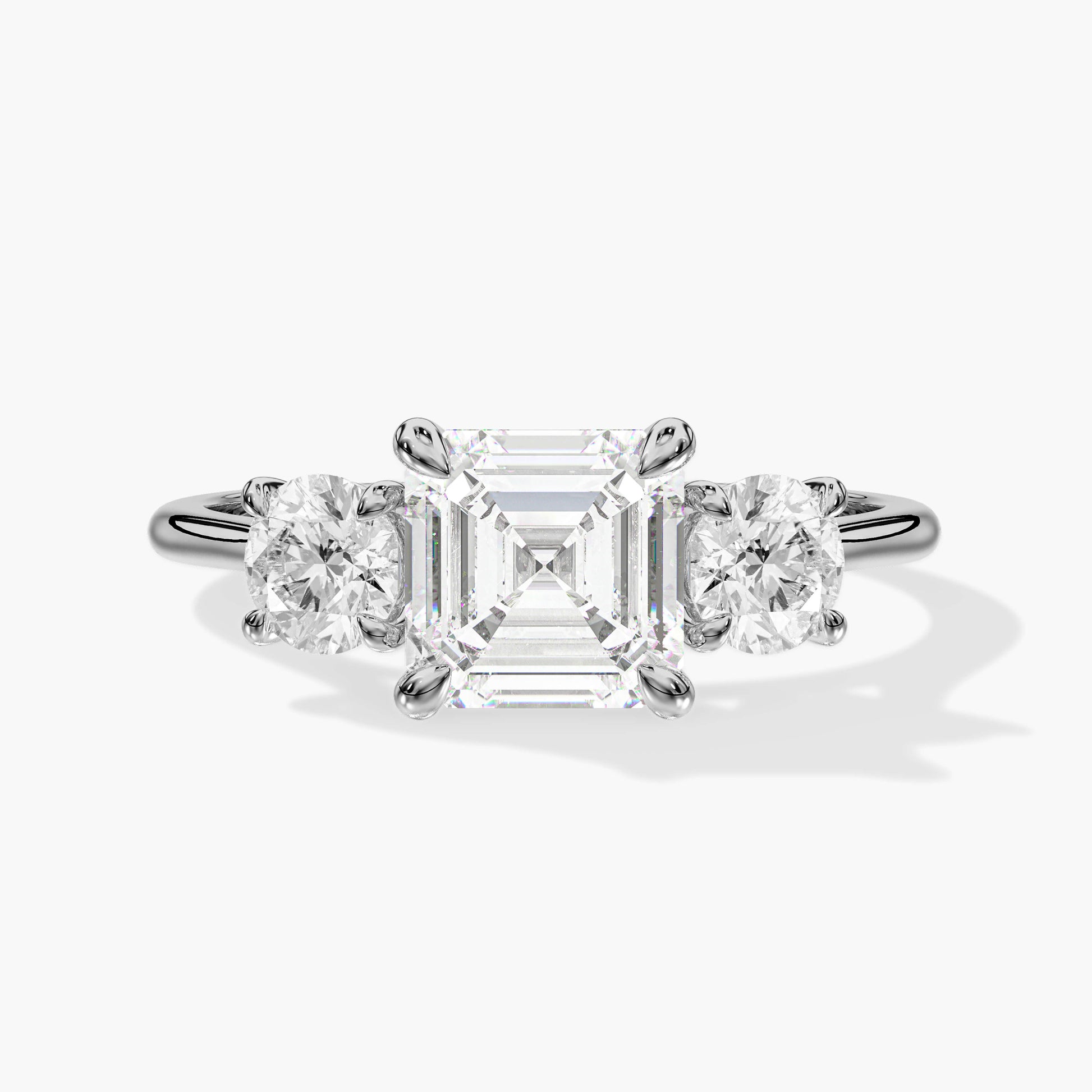 silver gold engagement ring