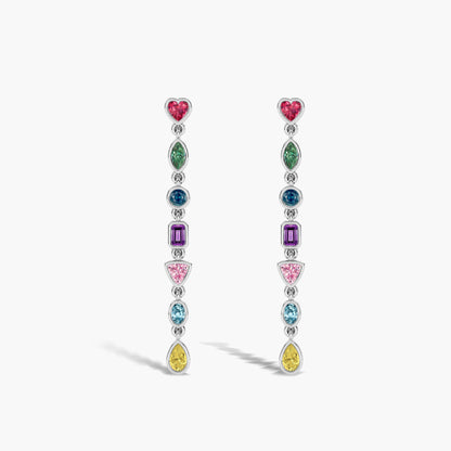 Rainbow diamond earring