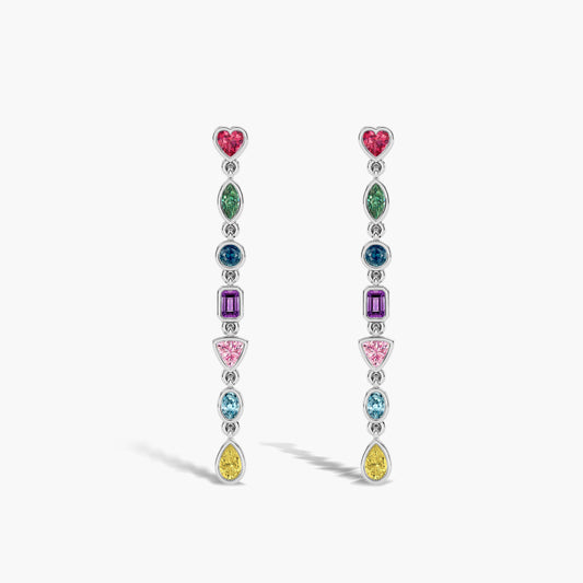 Rainbow diamond earring