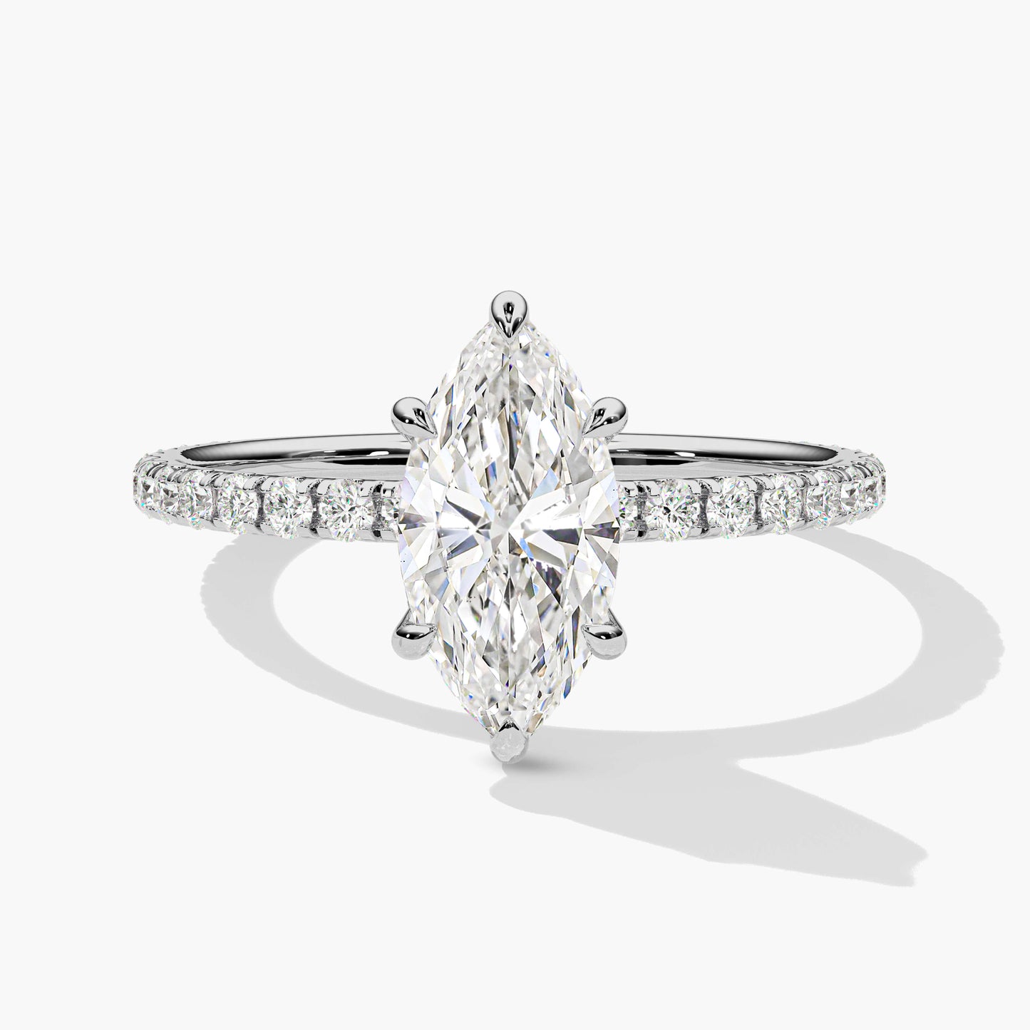 Silver Diamond Solitaire Ring 
