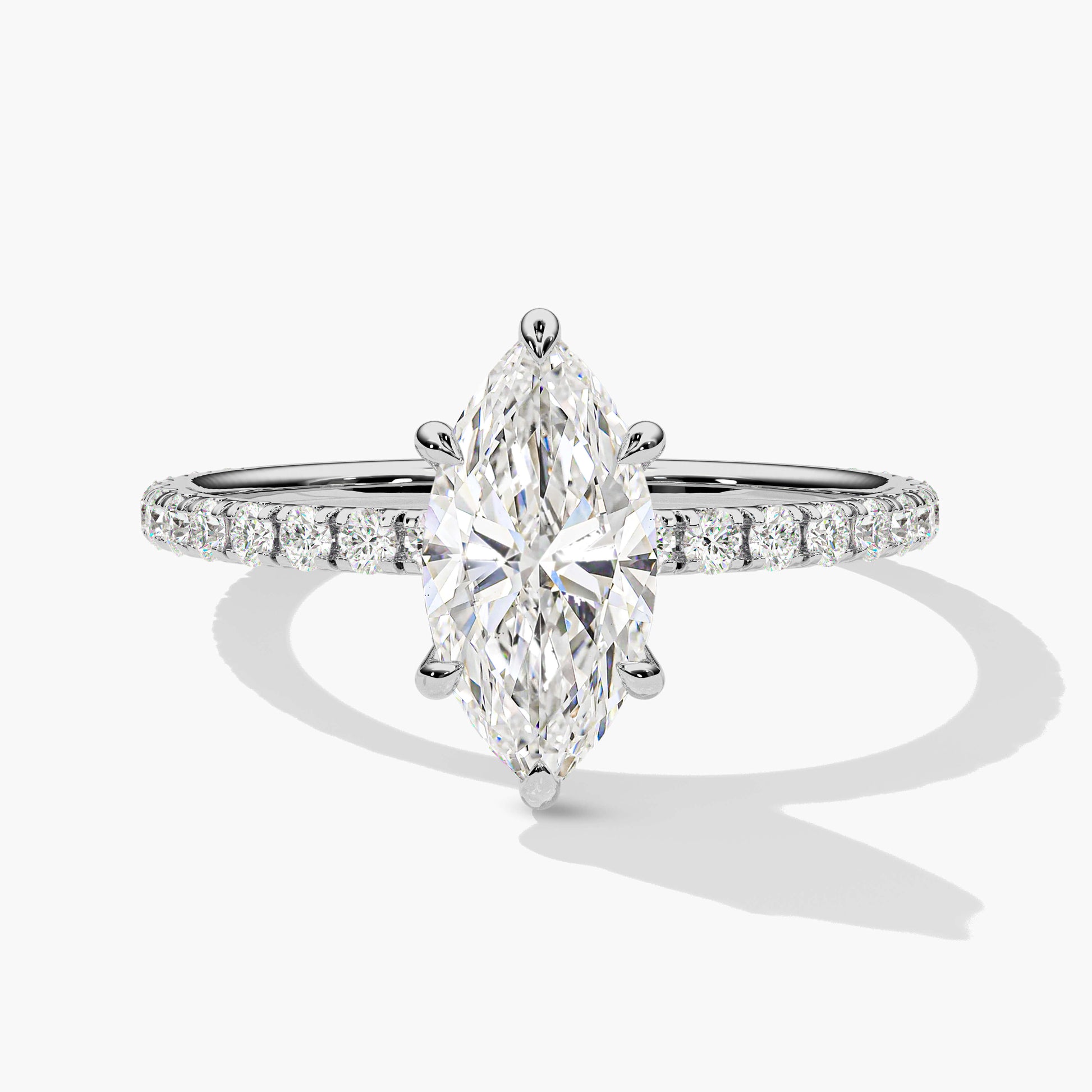 Silver Diamond Solitaire Ring 