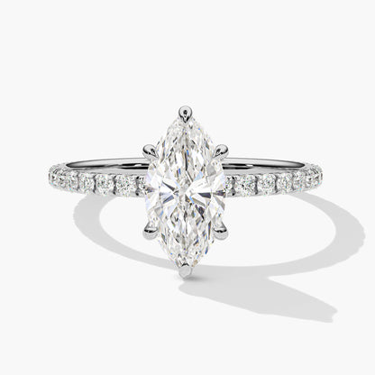 Silver Diamond Solitaire Ring 