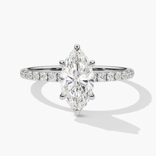 Silver Diamond Solitaire Ring 