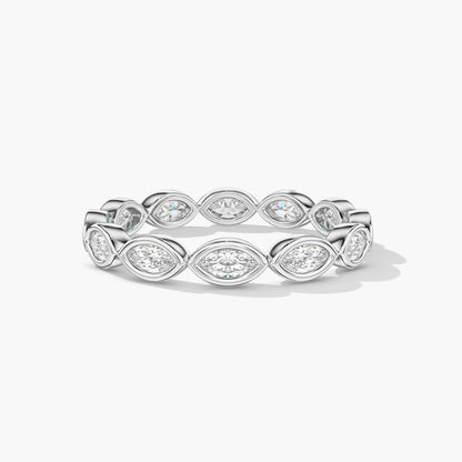 Silver diamond ring