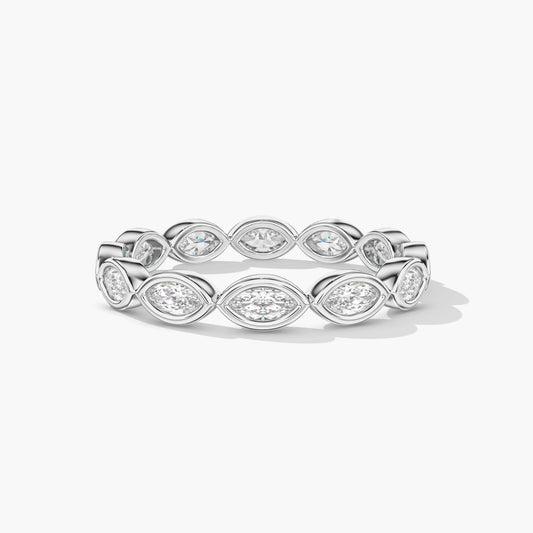 Silver diamond ring