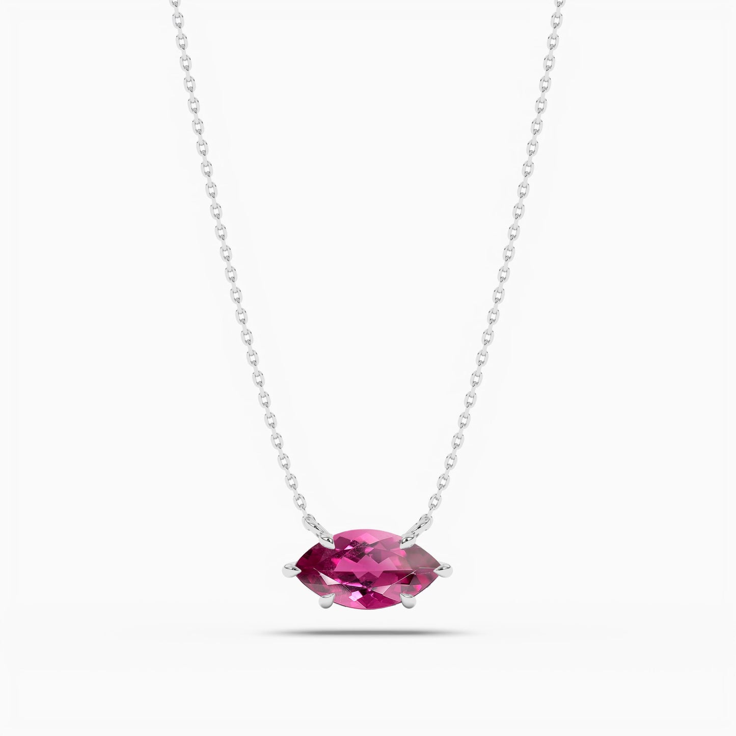 ruby diamond marquise pendant