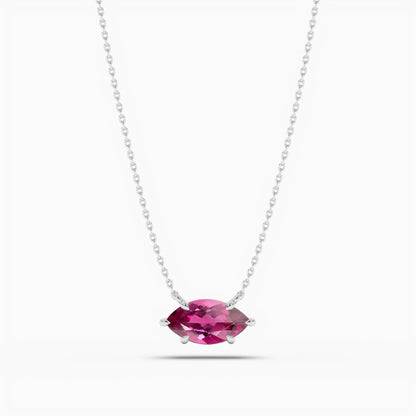 ruby diamond marquise pendant