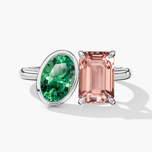 True love and forever love diamond ring