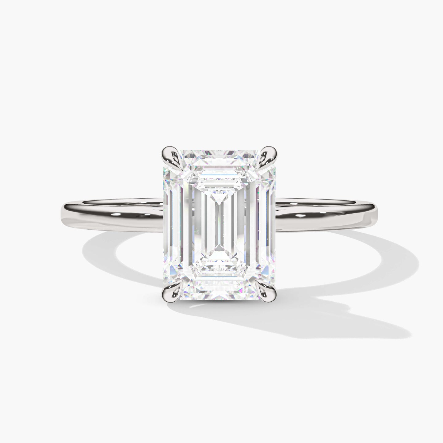 silver emerald ring