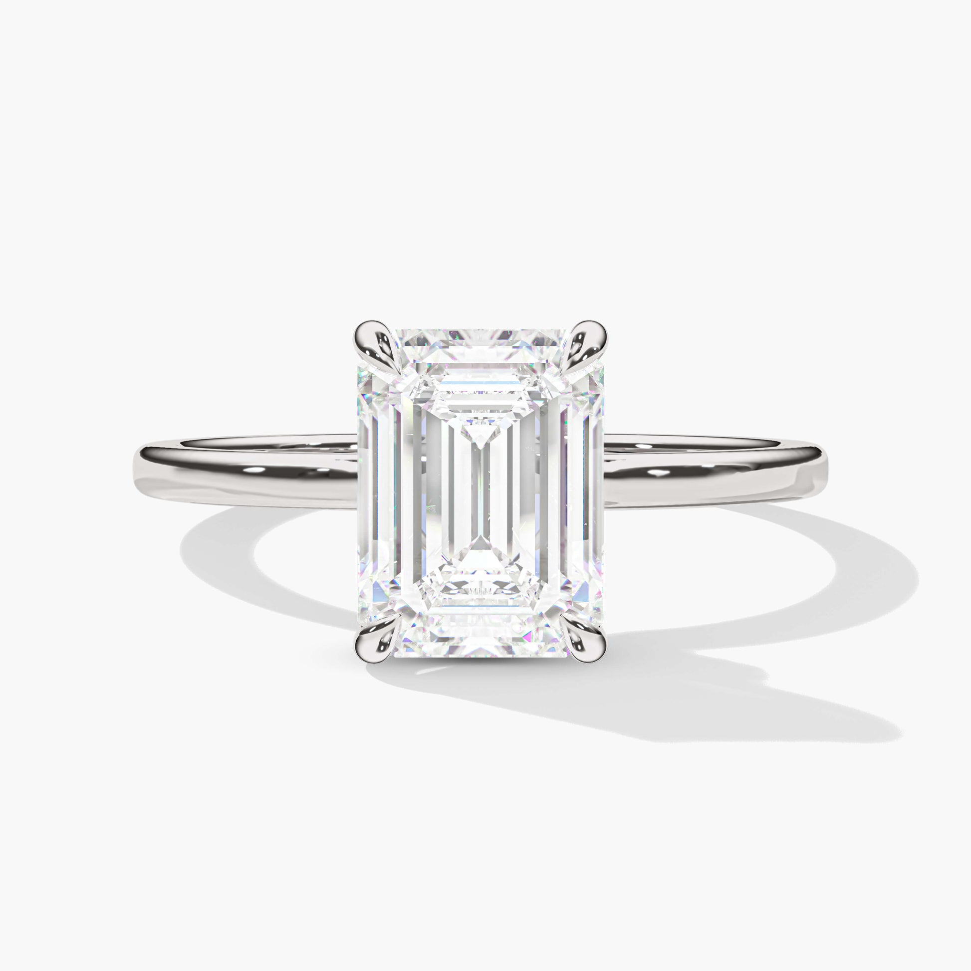 silver emerald ring