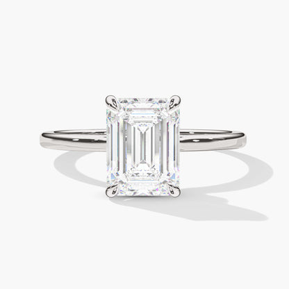 silver emerald ring
