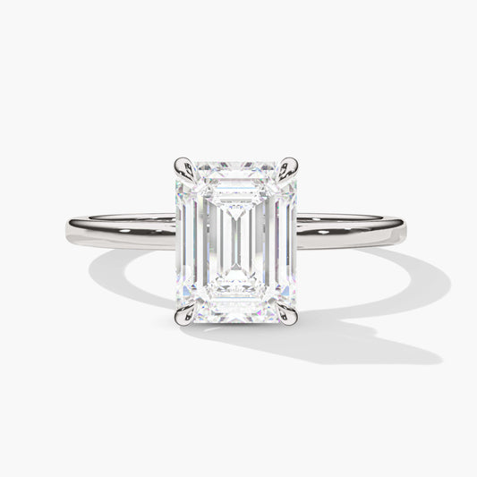 silver emerald ring