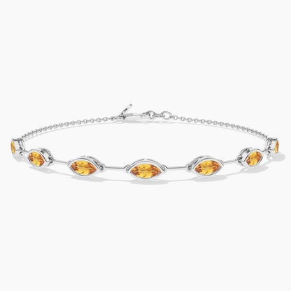 Peridot Diamond Original Silver Bracelet