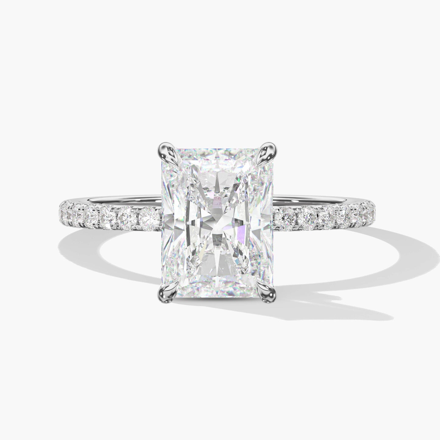 Radiant diamond ring