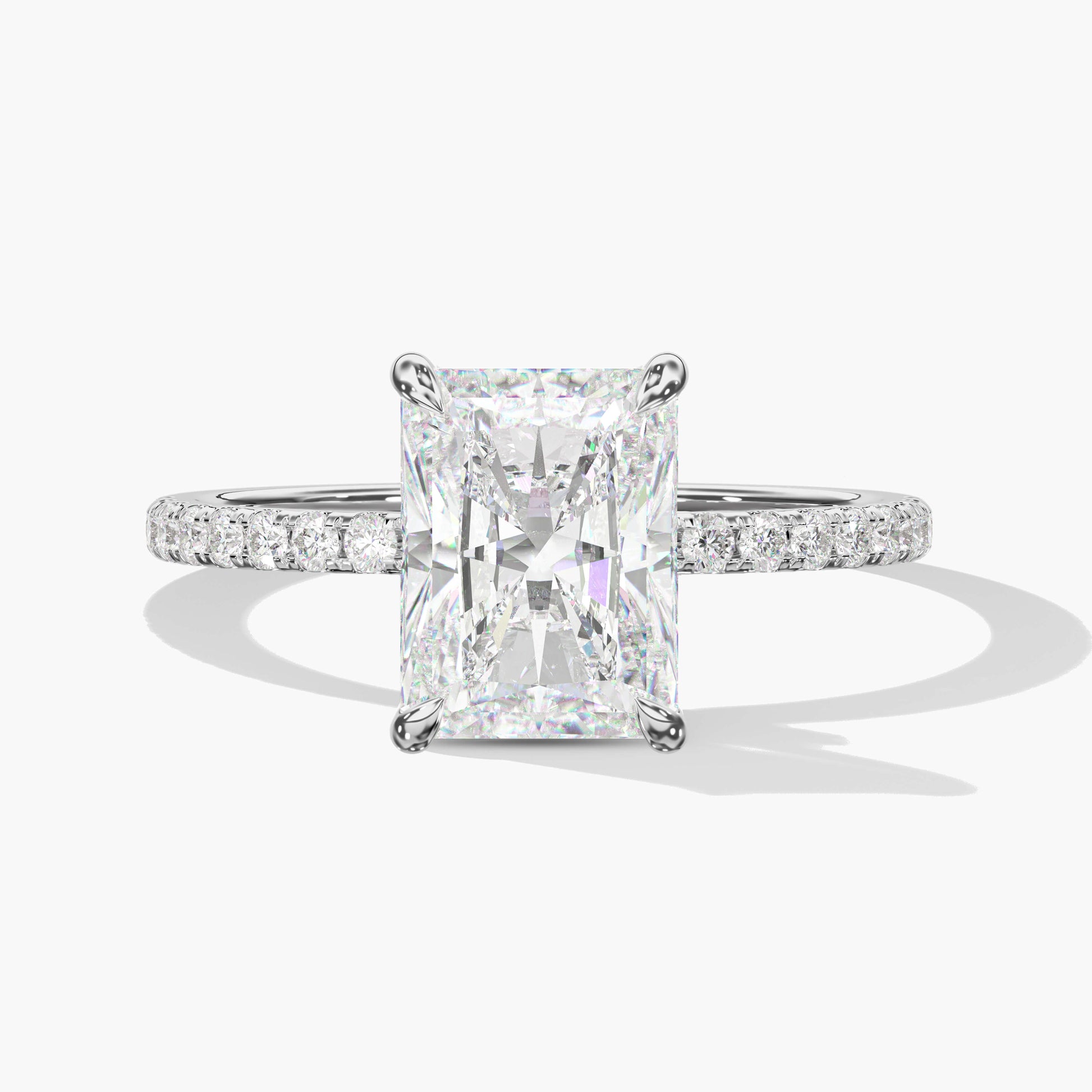 Radiant diamond ring