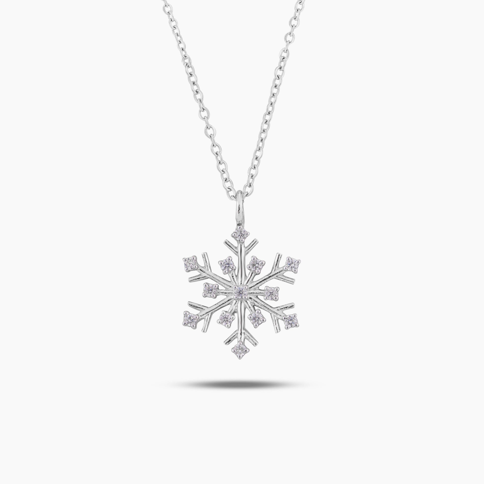 snowflake diamond pendant