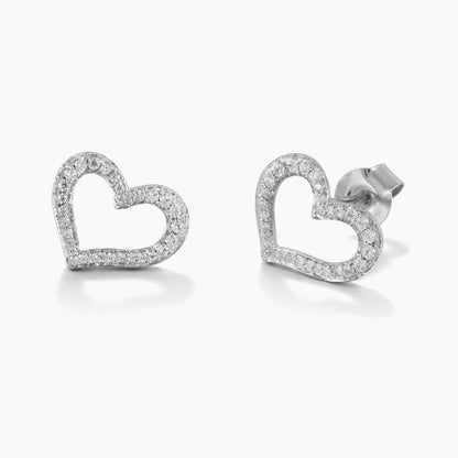 heart-shaped diamond earrings