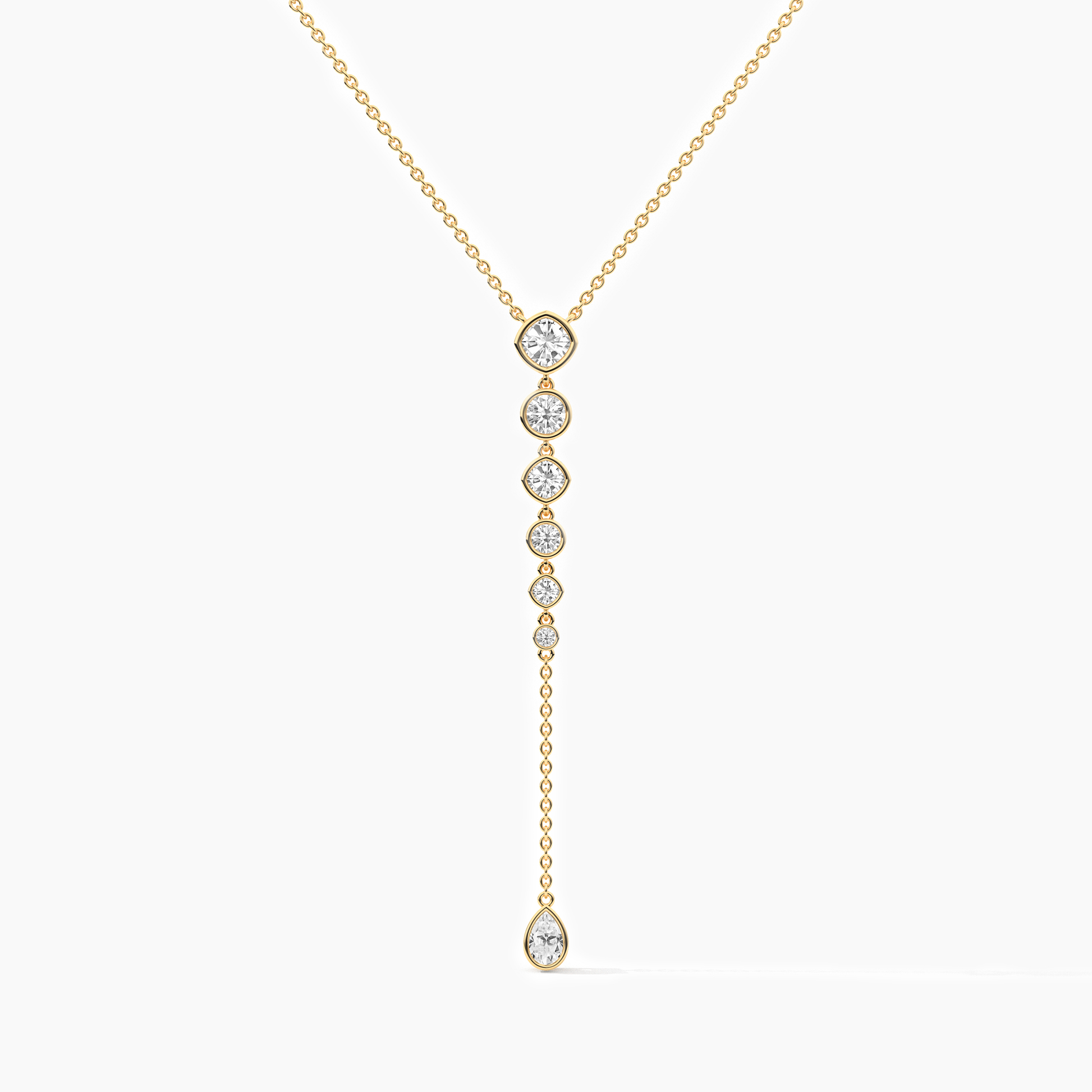yellow gold-plated silver diamond chain​